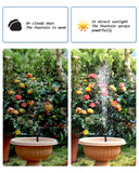 1 x RAW Customer Returns Biling pond pump solar fountain pumps, 2.5W solar fountain for outdoors solar pump with filter for fountain, solar fountain for outdoor garden with 1.2 m hose 6 nozzles for hummingbird bath, pond - RRP €19.99