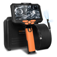 1 x RAW Customer Returns Uiivzey 10m Industrial Endoscope, 1080P Triple Lens Endoscope Camera with 5 IPS Screen and 10 LEDs, 8mm IP67 Waterproof Pipe Inspection Camera, 64GB Card, Replaceable Cable - RRP €158.13