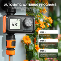 1 x RAW Customer Returns Kazeila Irrigation Computer, Timer Garden Irrigation Automatic Irrigation Manual Irrigation IPX5 Waterproof LCD Display Rain Delay Child Lock - RRP €20.23