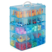 1 x RAW Customer Returns BELLE VOUS 5 Levels Blue Sorting Boxes for Small Parts with 50 Adjustable Compartments -Organizer Box-Screw Box-Sorting Box-Small Parts Storage for Toys, Jewelry, Cosmetics Accessories - RRP €31.48