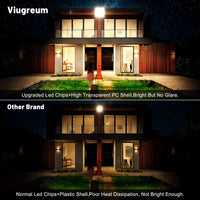 1 x RAW Customer Returns Viugreum 100W LED spotlight, LED spotlight outdoor, super bright 8000LM LED headlight, 3200k, IP67 waterproof, outdoor spotlight excellent for backyard, driveway, doors, garage, hallway, garden - RRP €29.05