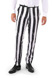 1 x RAW Customer Returns OppoSuits Men s Beetlejuice Premium Costume - 80s Halloween Outfit - Tailored Outfit - Black White - Includes Blazer, Pants and Tie - RRP €89.95