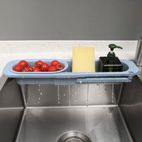 16 x Brand New SUNYEAP Kitchen Sink Organizer with Expandable Telescopic Holder and Sponge Tray Grey  - RRP €204.48