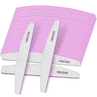 1 x RAW Customer Returns Nail File Nail Files, 180 240 Grit Nail Files for Natural Nails, 25 Pieces Professional Nail File for Fingernail, Double Sided Emery Board Nail File for Nail Salon - RRP €9.99