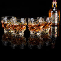 4 x Brand New KANARS Whiskey Glasses, Lead-Free Crystal Glasses, 4-Piece Whiskey Glass, 260 ml, Luxurious Gift - RRP €142.64