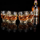 4 x Brand New KANARS Whiskey Glasses, Lead-Free Crystal Glasses, 4-Piece Whiskey Glass, 260 ml, Luxurious Gift - RRP €142.64