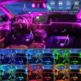 1 x RAW Customer Returns Car LED interior lighting, 6M 5 in 1 RGB car LED ambient light, 12V LED atmosphere light car with APP control, LED car interior lighting, car atmosphere light - RRP €26.21