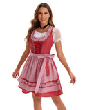 1 x RAW Customer Returns Zeagoo Oktoberfest Dresses Women Traditional Costume Dirndl Midi Elegant Germany Dress for Beer Festival Oktoberfest Dot Pattern Red XL - RRP €60.85