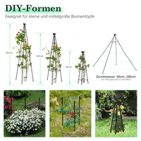 1 x RAW Customer Returns 165cm MYMULIKE Garden Obelisk Tower Roses Trellis Trellis Metal Core Garden Rose Decor Trellis for Climbing Plants, Climbing Aid, Roses and Flowers Stand Trellis Vegetables - RRP €19.99