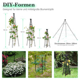 1 x RAW Customer Returns 165cm MYMULIKE Garden Obelisk Tower Roses Trellis Trellis Metal Core Garden Rose Decor Trellis for Climbing Plants, Climbing Aid, Roses and Flowers Stand Trellis Vegetables - RRP €19.99