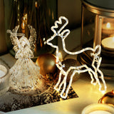 2 x RAW Customer Returns CMYK Small Christmas Decoration Reindeer Illuminated, 82 LED Reindeer Decoration, Christmas Lights Indoor Battery Operated with Timer, Illuminated Reindeer Christmas Decoration Gifts for Indoor Decoration, Warm White - RRP €34.28