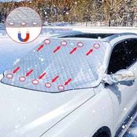 6 x Brand New Front Windshield Cover, 170 x 143 cm, Car Windshield Cover, Windshield, Foldable 9 Magnetic Winter Protection for Summer, Winter, Against Sun, Dust, Ice, the snow - RRP €180.0