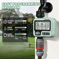 1 x RAW Customer Returns SOGUYI Water Timer for Garden Hose, 3 Outputs Irrigation Computer with Brass Input, Rain Delay Manual Irrigation Automatic Irrigation Programmable Irrigation Timer - RRP €40.8