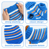 1 x RAW Customer Returns Sweater for Small Dogs, Knitted Sweater for Puppy, Warm Puppy Sweater, Striped Winter Turtleneck Sweater for Welsh Corgi Cat, Yorkshire Terrier, Chihuahua XXL, Blue  - RRP €7.88