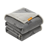 1 x RAW Customer Returns Feandrea Waterproof Dog Blanket, Fleece and Flannel, for Extra Large Dogs, Humans, Cats, 229 x 203 cm, XXXL, Reversible, Protection for Sofa, Bed, Machine Washable, Gray PPB090G01 - RRP €46.3