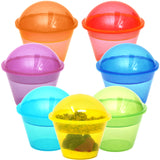 1 x Brand New Youngever 7 Sets Plastic Yogurt Cups, Reusable Dessert Cups with Inserts and Dome Lids, Parfait Cups Large 360ML  - RRP €20.4