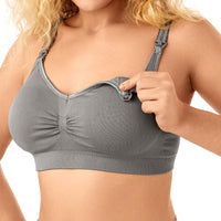 1 x RAW Customer Returns HBselect 5 Pcs Maternity Nursing Bra Seamless Nursing Bra with Additional Bra Extenders Breastfeeding and Sleep Without Wire for Women Black Gray Beige White Light Pink - RRP €39.6