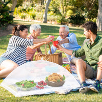 2 x RAW Customer Returns Osportfun fly cover, XL food cover, set of 6 foldable fly screen fly cover, perfect fly protection for food, fruit, BBQ, 1 large 100x60cm 5 standard - RRP €26.2