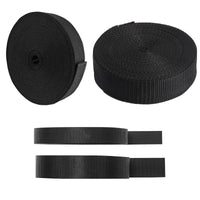 1 x RAW Customer Returns HUAZIZ Polypropylene webbing, webbing, belts, nylon webbing strap 15 25 mm x 10 m, for DIY, backpack strapping, harnesses and dog collars - Black - RRP €10.07