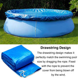 2 x Brand New PEESHON Round Swimming Pool Cover, 366cm Underfloor Swimming Pool Cover with Swimming Pool Mat, Swimming Pool Cover Cloth Waterproof to Rain and Dust Blue  - RRP €87.38