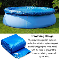 2 x Brand New PEESHON Round Swimming Pool Cover, 366cm Underfloor Swimming Pool Cover with Swimming Pool Mat, Swimming Pool Cover Cloth Waterproof to Rain and Dust Blue  - RRP €87.38