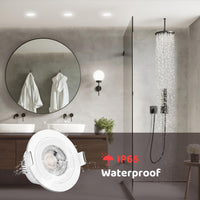 1 x RAW Customer Returns OREiN LED recessed spotlights 230V dimmable 6W IP65 bathroom recessed lights with wide 100 , 3000K warm white LED recessed spotlights ceiling spotlights for bathroom kitchen living room shower, 6 pieces - RRP €35.27