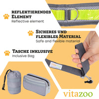 4 x Brand New vitazoo Dog Waist Leash - Hands-Free Dog Leash with Waist Bag and Reflective Bands - Elastic Dog Running Leash - Dog Running Leash with Canicross Belt - RRP €63.96