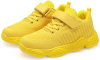 1 x RAW Customer Returns Shoful Children s Shoes Sneakers Boys Low Shoes Girls Sneakers Fashionable Sports Shoes Lightweight Running Shoes Breathable Indoor Shoes Velcro Yellow 34 EU - RRP €31.25