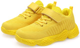 1 x RAW Customer Returns Shoful Children s Shoes Sneakers Boys Low Shoes Girls Sneakers Fashionable Sports Shoes Lightweight Running Shoes Breathable Indoor Shoes Velcro Yellow 34 EU - RRP €31.25