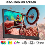 1 x RAW Customer Returns 14 inch Portable Monitor Touchscreen, HDR, 400cd m , 100 sRGB, Kickstand Speakers, IPS 1920x1200 HDMI USBC External Portable Touchscreen Screen for Laptop PC Phone Mac Xbox - RRP €129.99