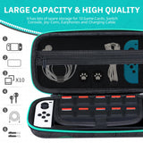 4 x Brand New Nintendo Switch OLED Case Pouch, Protective Hard Carrying Case Bag with 10 Game Card Slots, Compatible with Switch Consoles and Accessories Zelda Black  - RRP €58.08