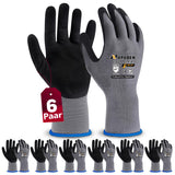 2 x RAW Customer Returns Nopaben 6 pairs of work gloves for women, with non-slip nitrile coating, mechanic gloves, assembly gloves with optimal grip fine touch, gardening gloves for men, size 6 XS - RRP €44.32