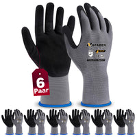 1 x RAW Customer Returns Nopaben 6 pairs of work gloves for women, with non-slip nitrile coating, mechanic gloves, assembly gloves with optimal grip and fine tactile sensitivity, gardening gloves for men, size 6 XS - RRP €22.16