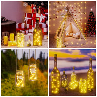 1 x RAW Customer Returns Ymenow Solar Bottle Lights, 6 Pack Solar Lights 2m 20LEDs Bottle Fairy Lights Cork, Fairy Lights for Bottles, Wine Bottles, LED Bottle Light with Cork for DIY Party Garden - Warm White - RRP €20.16