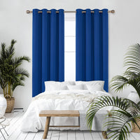 1 x RAW Customer Returns Deconovo Soft Modern Bedroom Curtains for Youth Room Windows with Eyelets Set of 2 Panels 140 x 280 cm Dark Blue - RRP €48.49