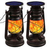 1 x RAW Customer Returns Shinmax Vintage Solar Lantern for Outdoor Hanging Solar Lantern Retro Design Solar Lamps Outdoor LED Storm Light Solar Lights IP65 Waterproof Garden Decoration with Flame Effect for Garden, Camping - RRP €47.09