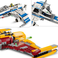 1 x RAW Customer Returns LEGO Star Wars New Republic E-Wing vs. Shin Hati s Starfighter, Ahsoka Series Set with 2 Toy Vehicles, Droid Figure, 4 Minifigures and 2 Lightsabers 75364 - RRP €91.3