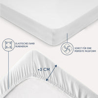 1 x RAW Customer Returns Dreamzie - Fitted Sheet 100x200cm - Cotton Oeko Tex Certified - White - 100 Jersey Fitted Sheet 100x200 - RRP €24.1