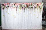 1 x Brand New KateHome PHOTOSTUDIOS 3x3m Bridal Photography Backdrop Wedding Photographic Backdrop Microfiber Reused Wedding Backgrounds White Curtain Red Flower Backgrounds for Photo Studio - RRP €10.8