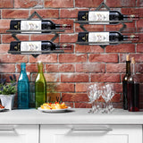 1 x RAW Customer Returns MERYSAN 2pcs Metal Wall Mounted Wine Holder, Vintage Silver Hanging Wine Rack Organizer for 2 Liquor Bottles, Bottle Rack Wine Bottle Rack for Home Kitchen Bar Wall Decor - RRP €34.16