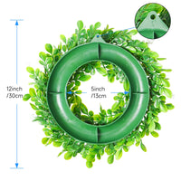 1 x RAW Customer Returns SOMYTING Artificial Wreath 30cm Green Eucalyptus Willow Leaf Front Door Wreath Artificial Plastic Wall Wreath Vine Plant Decorative for Outdoor Party Garden - RRP €13.1