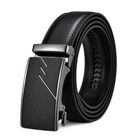 1 x RAW Customer Returns FEFLO belt men s leather belt ratchet automatic leather belt M, belt length 110cm, suitable for waist 86cm 93cm size adjusted, black, for leisure business trousers - RRP €18.14