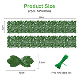 1 x RAW Customer Returns AGJIDSO Artificial Ivy Leaf Fence, Outdoor Garden Anti-Theft Fence Screen, Plant Wall Decorative Fences Fake Grass Screen Maple Leaf  - RRP €38.48