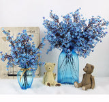 1 x RAW Customer Returns JAKY-Global Artificial Flowers Pack of 6 Dried Fake Silk Flowers Babysbreath Plant Decoration for Wedding Bouquets Home Garden Party Flower Decoration Blue  - RRP €16.13