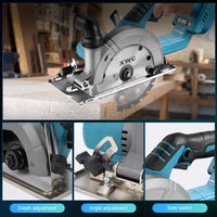 2 x RAW Customer Returns Brushless mini circular saw, cordless hand-held circular saw for Makita 18 V Li-Ion battery with 3 saw blades, 6800 RPM, pure copper motor ideal for cutting wood without battery  - RRP €169.4