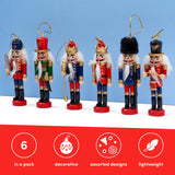 1 x RAW Customer Returns THE TWIDDLERS - Christmas Nutcracker Soldier Traditional Wooden Handmade - 6 Assorted Designs and Colors - Toy Soldiers Ideal Christmas Tree Decorations, 13cm - RRP €19.55