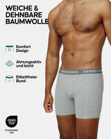 1 x RAW Customer Returns DANISH ENDURANCE Men s Boxer Shorts, 6 Pack, Retro Shorts Made of Soft Cotton Multi-Colour 2X Black, 2X Grey, 2X Navy Blue , XXX-Large  - RRP €44.95