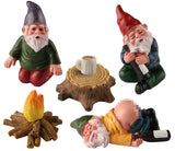 10 x Brand New YARCHONN Miniature Garden Gnomes Outdoor Ornament, Funny Resin Elves Fairy Statue Garden Accessories for Patio, Yard, Lawn or Home Garden Decoration, Set 6 - RRP €192.0