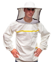 1 x RAW Customer Returns BEEART Professional beekeeping clothing.Suit with round hat and elastic sleeves.Protects you from bees and insects.Professional product, beekeeping supplies, excellent protection for beekeepers. White 3XL  - RRP €32.86