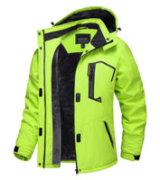 1 x RAW Customer Returns TACVASEN Women s Warm Transition Jacket Winter Lined Trekking Skiing Jacket with Waterproof Zipper, Fluorescent Green, S - RRP €76.98